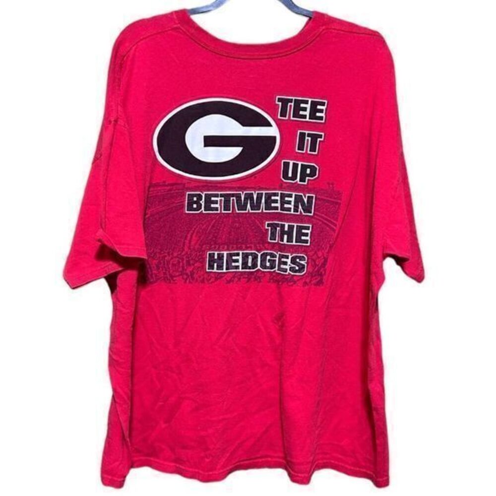 Nike Men's 2008 UGA Georgia‎ Football Graphic Print T-Shirt Red Size XXL